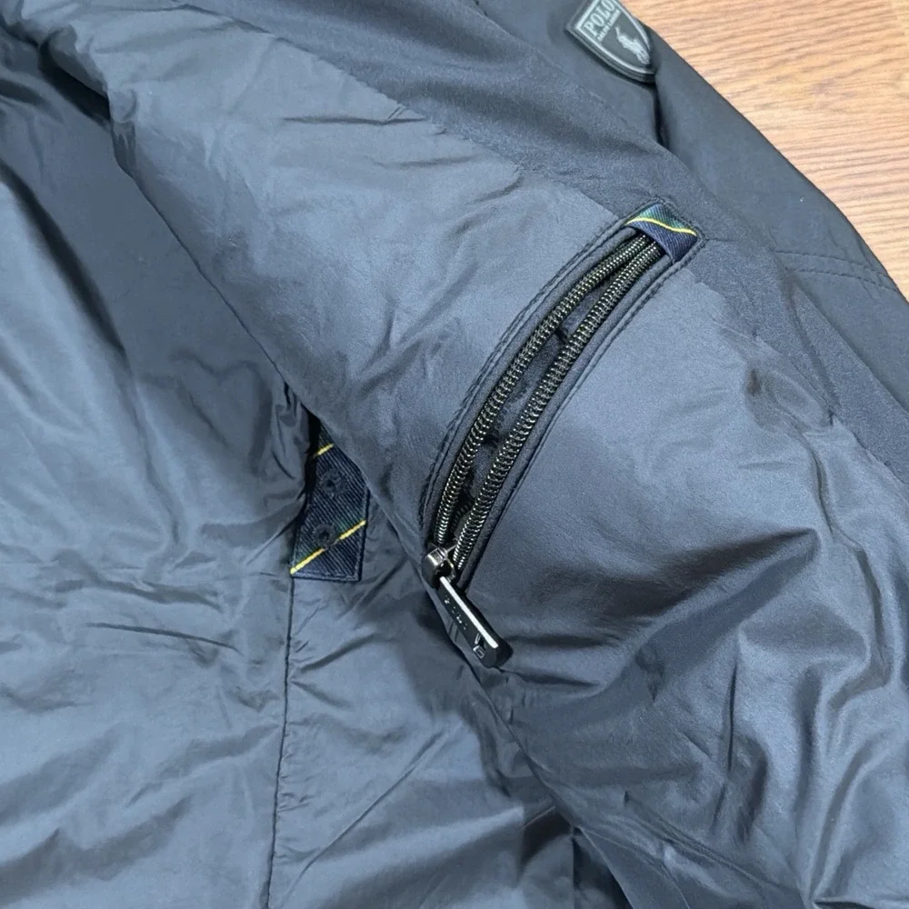 Polo Ralph Lauren Jacket Mens M Black Oxford Field Water Repellant Military